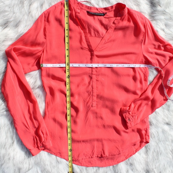SOLD Zara Woman Coral Blouse Size M - Picture 2 of 7